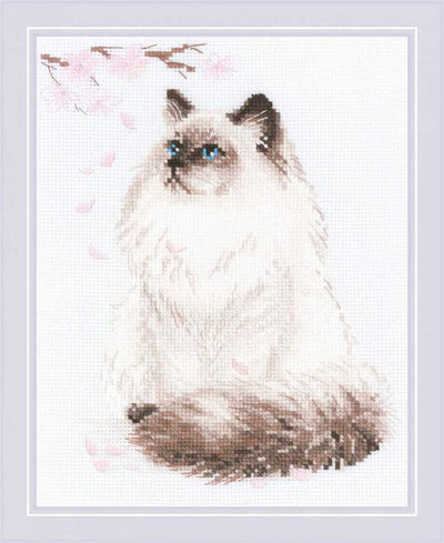 Riolis Woollen Cross Stitch Kit - Meow-Zen