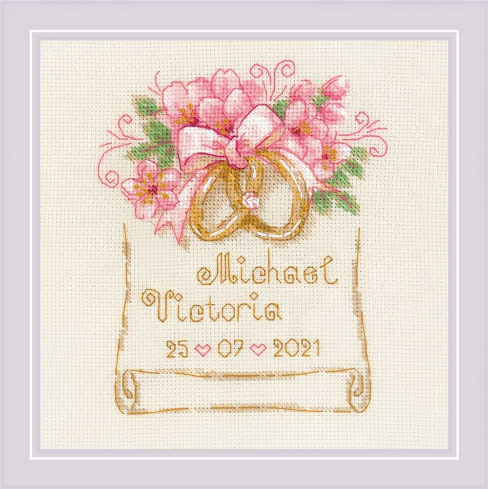 Riolis Cross Stitch Kit - Wedding Rings