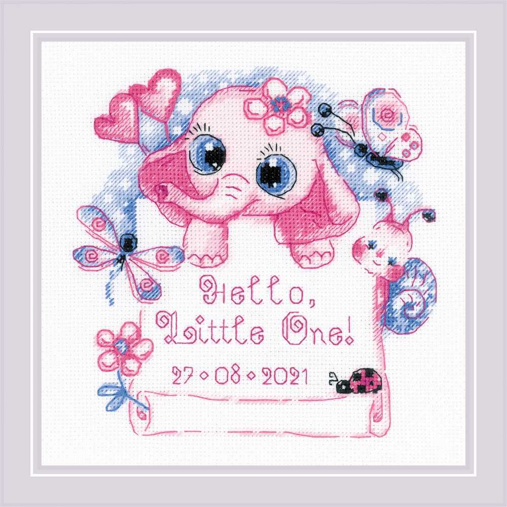 Riolis Cross Stitch Kit - Hello Little One - Girl