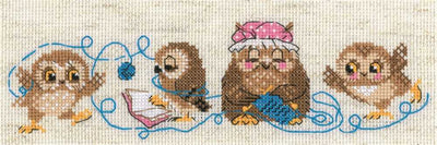 Riolis Cross Stitch Kit - The Owl Family
