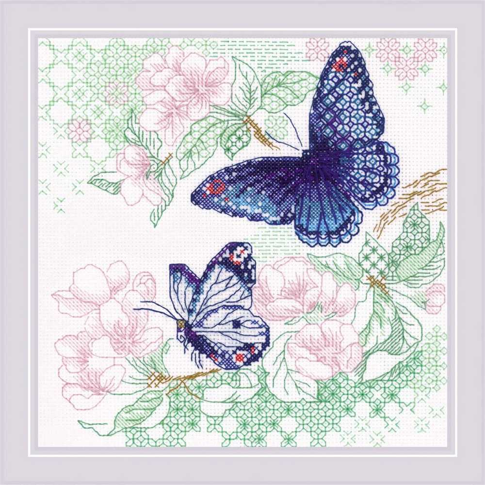 Riolis Cross Stitch/ Blackwork Kit - The Lightness of Spring SALE