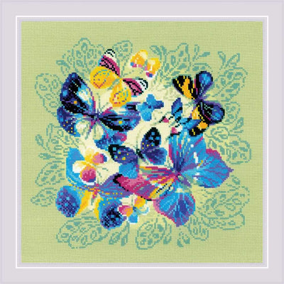 Riolis Cross Stitch Kit - Bright Butterflies
