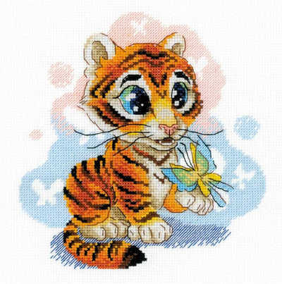 Riolis Cross Stitch Kit - Curious Little Tiger