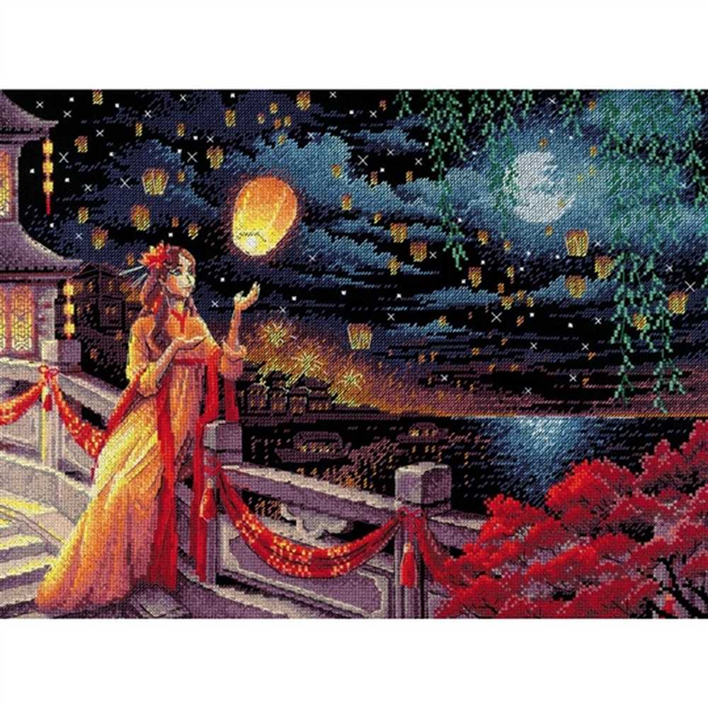 Lantern Festival Cross Stitch Kit - Riolis