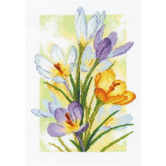 Riolis Cross Stitch Kit - Spring Glow Crocuses