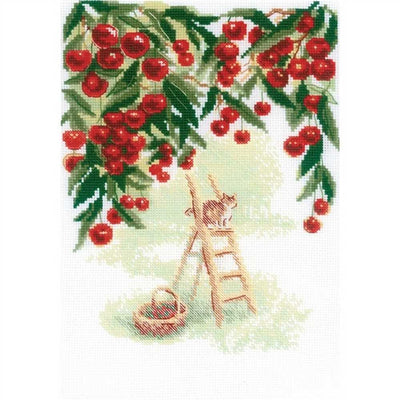 Riolis Cross Stitch Kit - Cherry Garden