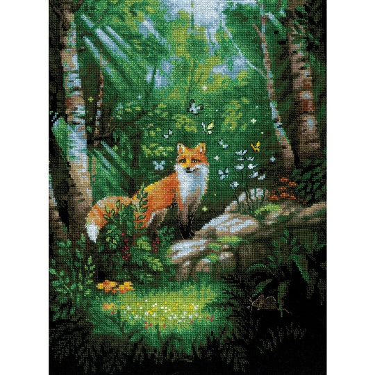 Fox in the Forest Cross Stitch Kit -RIOLIS