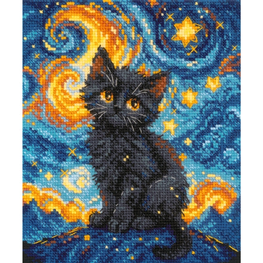 Starry Cat Cross Stitch Kit ~ RIOLIS SALE