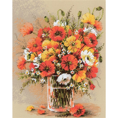 Field Poppies Cross Stitch Kit ~ RIOLIS