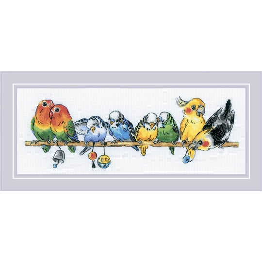 Riolis Cross Stitch Kit - Parrots SALE