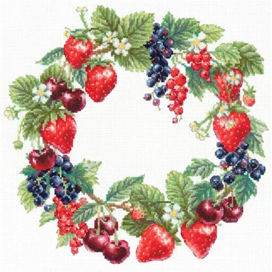 Riolis Cross Stitch Kit - Wreath with Berries