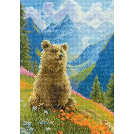 Riolis Cross Stitch Kit - Clumsy Bear