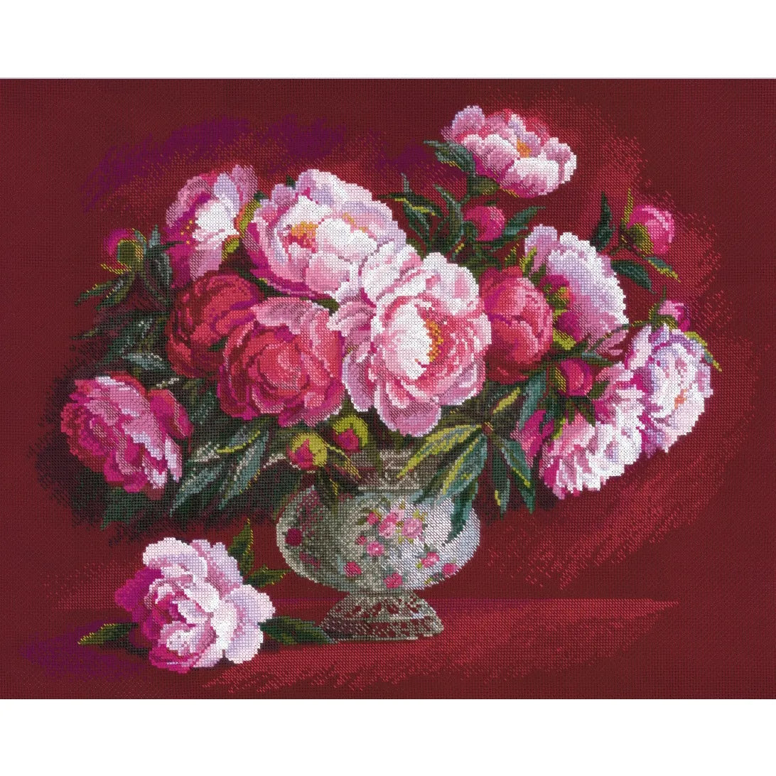 Riolis Cross Stitch Kit - Luxurious Peonies