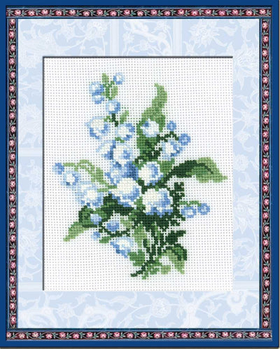 Riolis Cross Stitch Kit - Lily of the Valley Blue