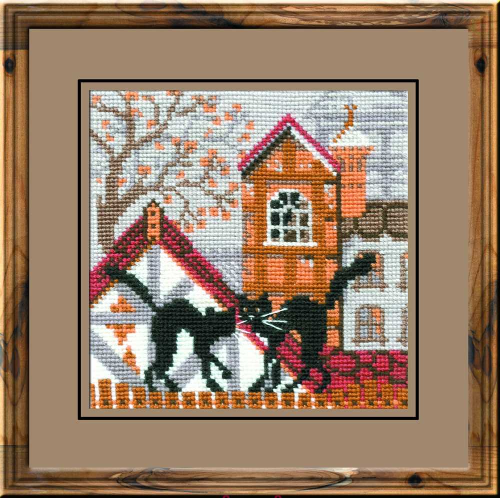 Riolis Cross Stitch Kit - City Cats Autumn