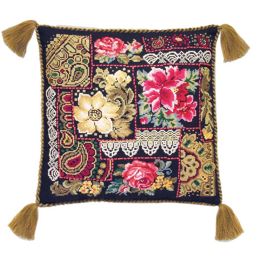 Riolis Cross Stitch Kit - Flower Arrangement Pillow