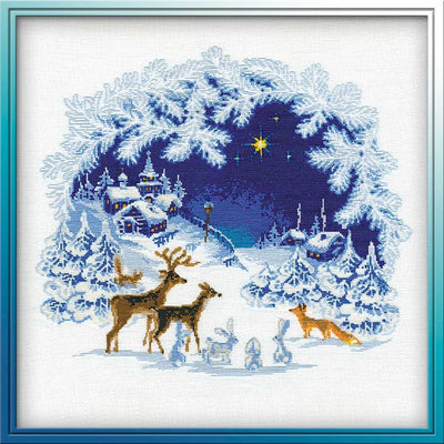 Riolis Cross Stitch Kit - Woodland Christmas