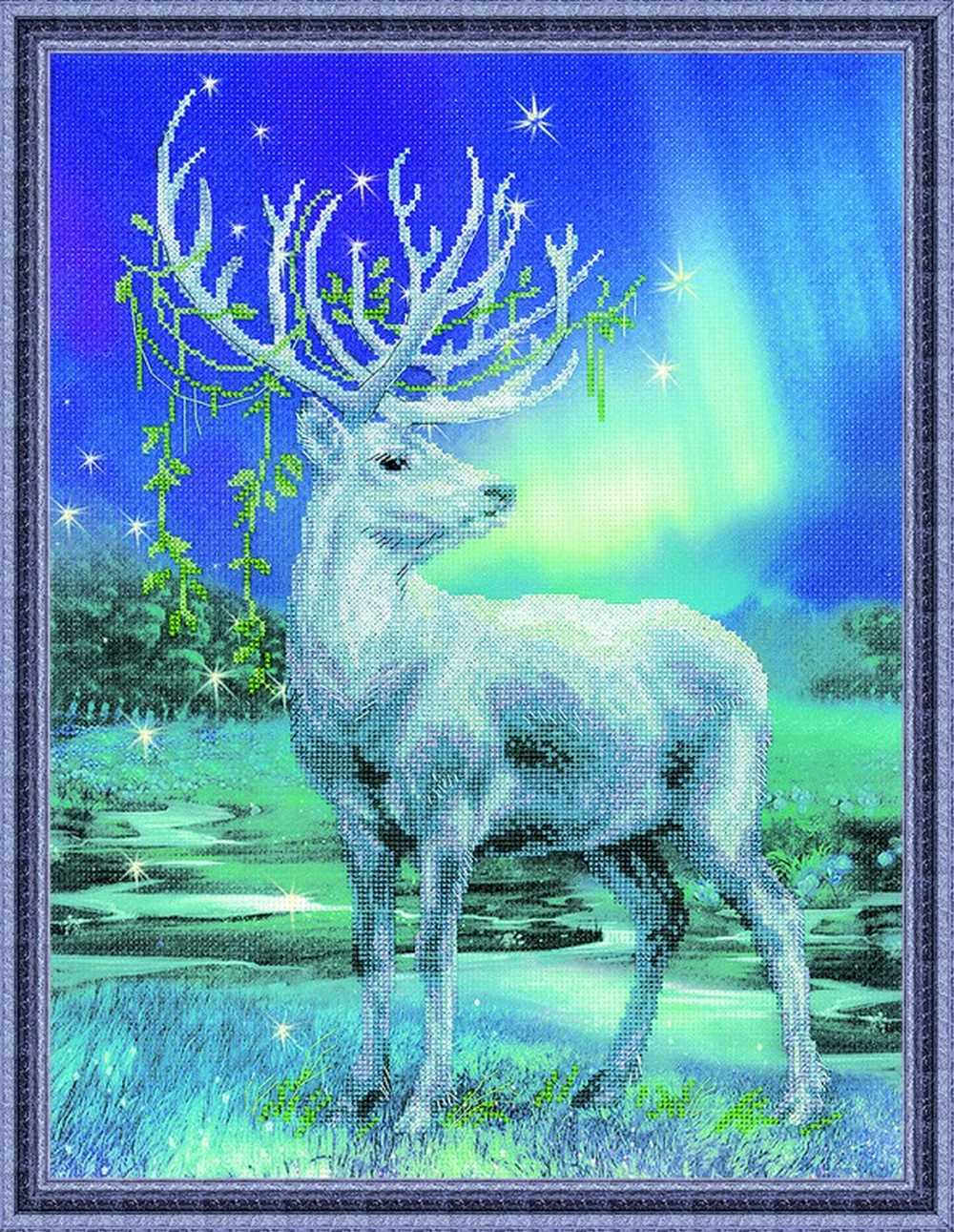 Riolis Embellished Cross Stitch Kit - White Stag