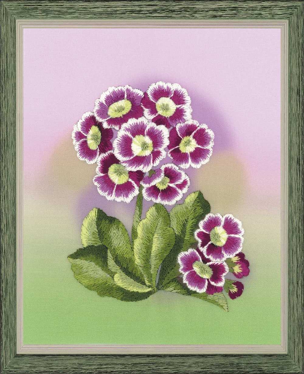 Riolis Freestyle Embroidery Kit - Primrose Satin Stitch