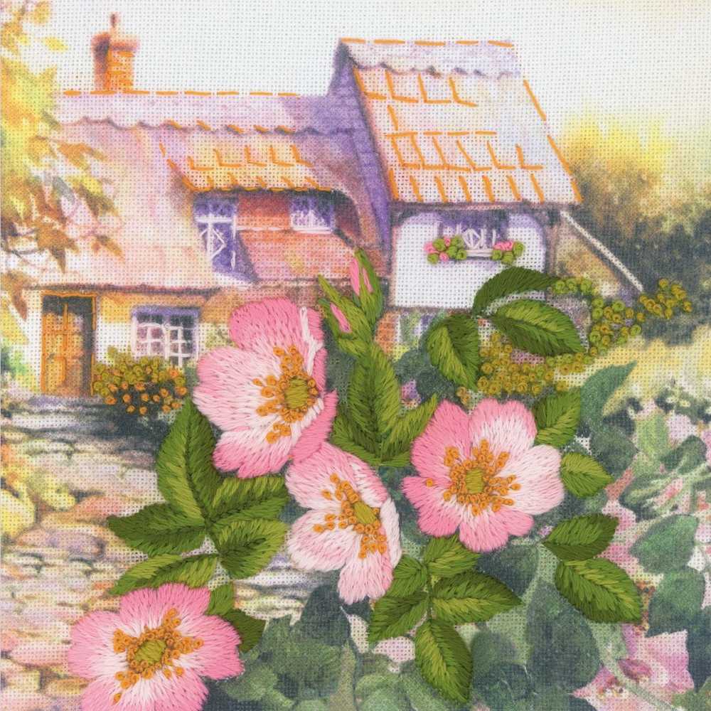 Riolis Freestyle Embroidery Kit - Rosehip in the Garden