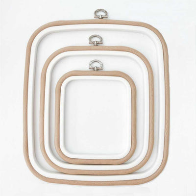 Nurge Flexi Hoop SQUARE 12.5cm (5") x 14.5cm (5 3/4") Sand