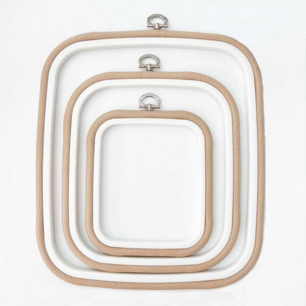 Nurge Flexi Hoop SQUARE 23cm (9") x 25cm (10") Sand
