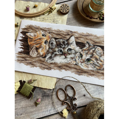 Fluffy Trio Cross Stitch Kit - Andriana