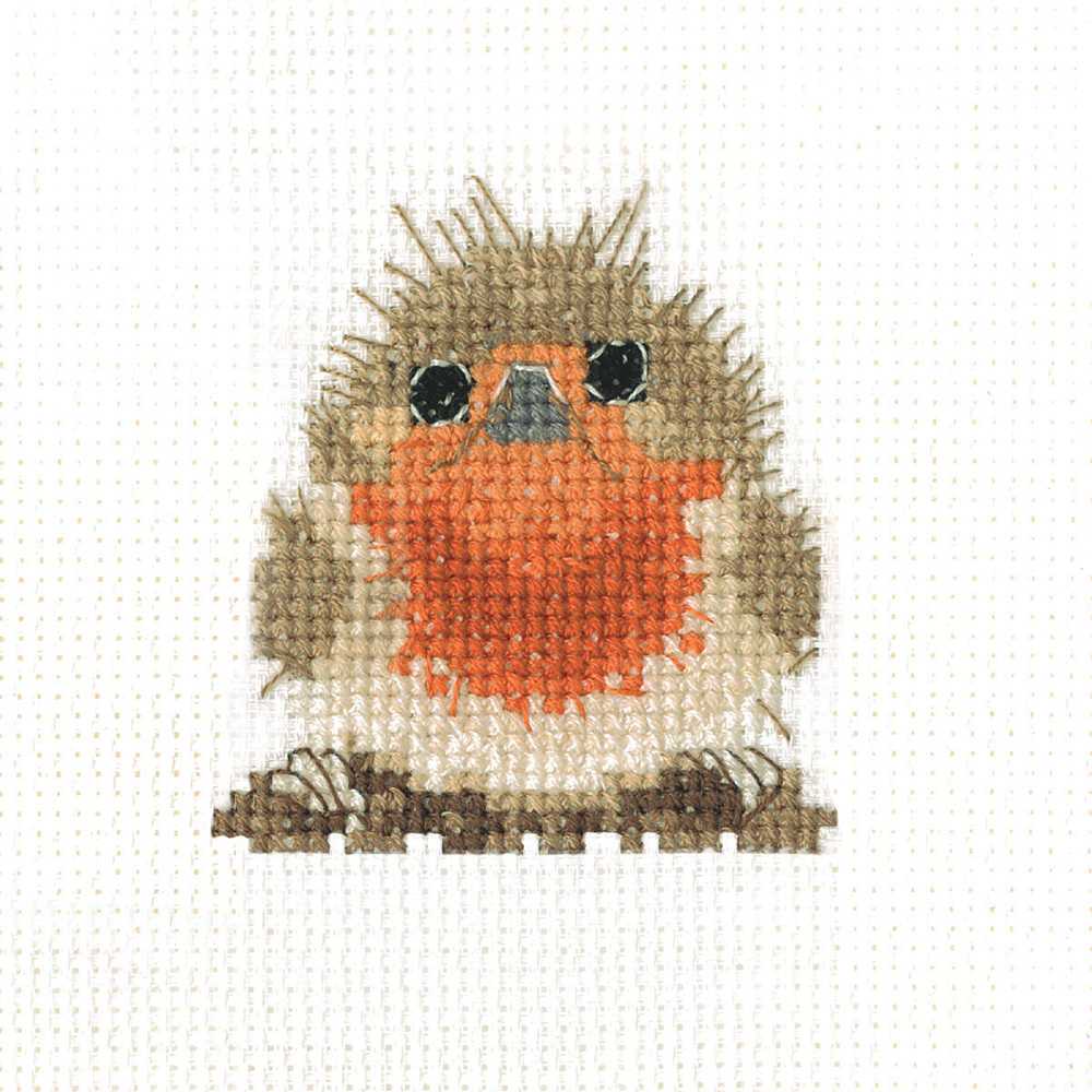 Rufus Robin Cross Stitch Kit Heritage Crafts