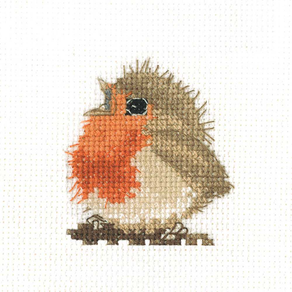 Rowan Robin  Cross Stitch Kit Heritage Crafts