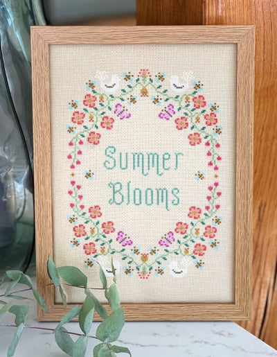 Summer Blooms Cross Stitch Kit Historical Sampler Co
