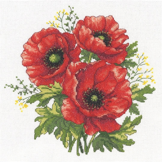 Poppies Cross Stitch Kit ~ VDV