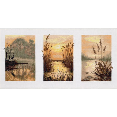 Morning Haze Triptych Cross Stitch Kit ~ VDV