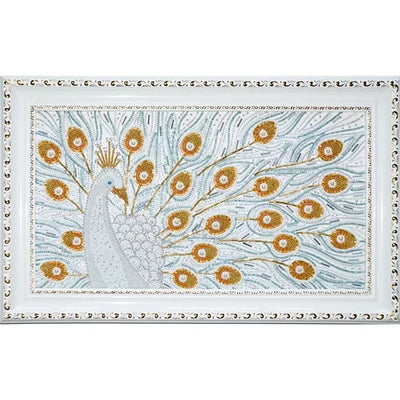 White Peacock Beaded Embroidery Kit ~ VDV