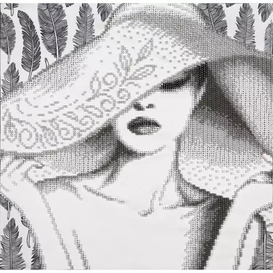 Lady Ann Sepia Toned Beaded Embroidery Kit ~ VDV