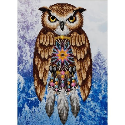 Dreamcatcher Owl Beaded Embroidery Kit ~ VDV
