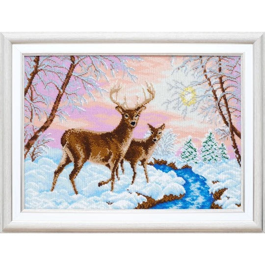 Deer in Winter Beaded Embroidery Kit ~ VDV
