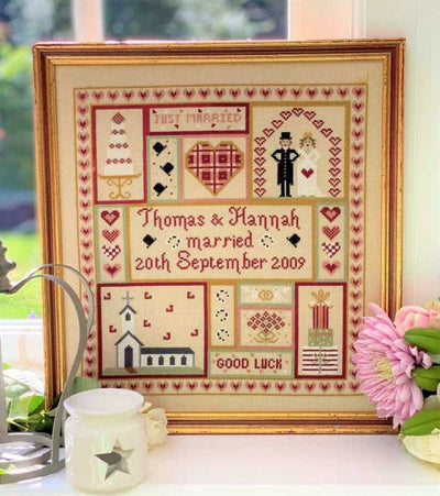 Wedding Patchwork Cross Stitch Kit Historical Sampler Co