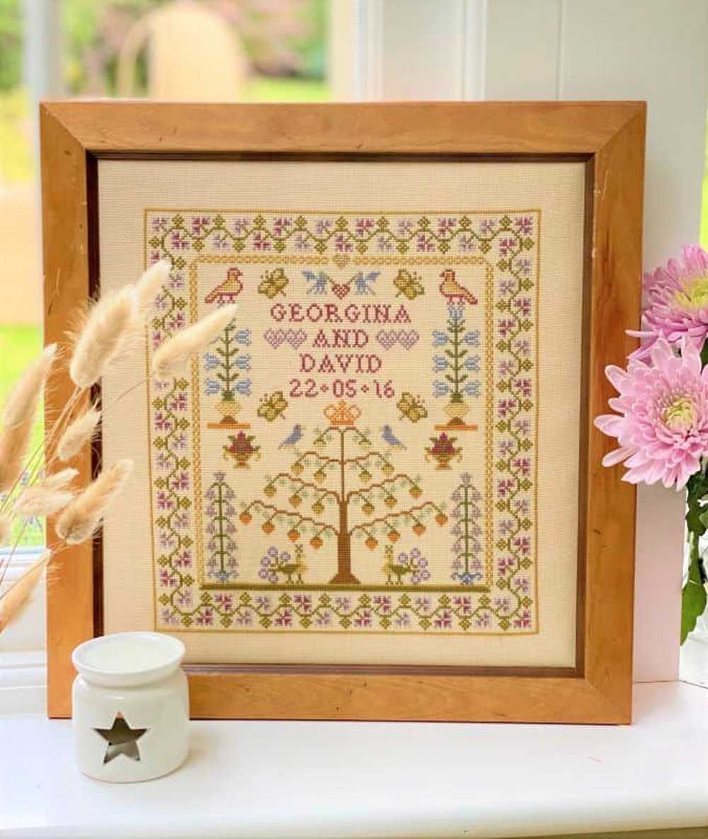 Wedding Tree of Life Cross Stitch Kit Historical Sampler Co