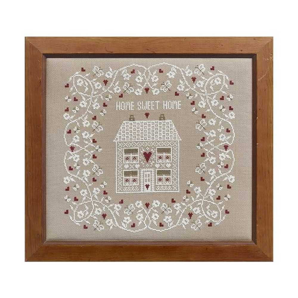 White Home Sweet Home Cross Stitch Kit Historical Sampler Co