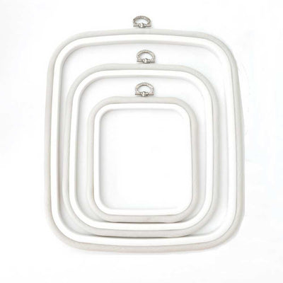 Nurge Flexi Hoop SQUARE 23cm (9") x 25cm (10") White