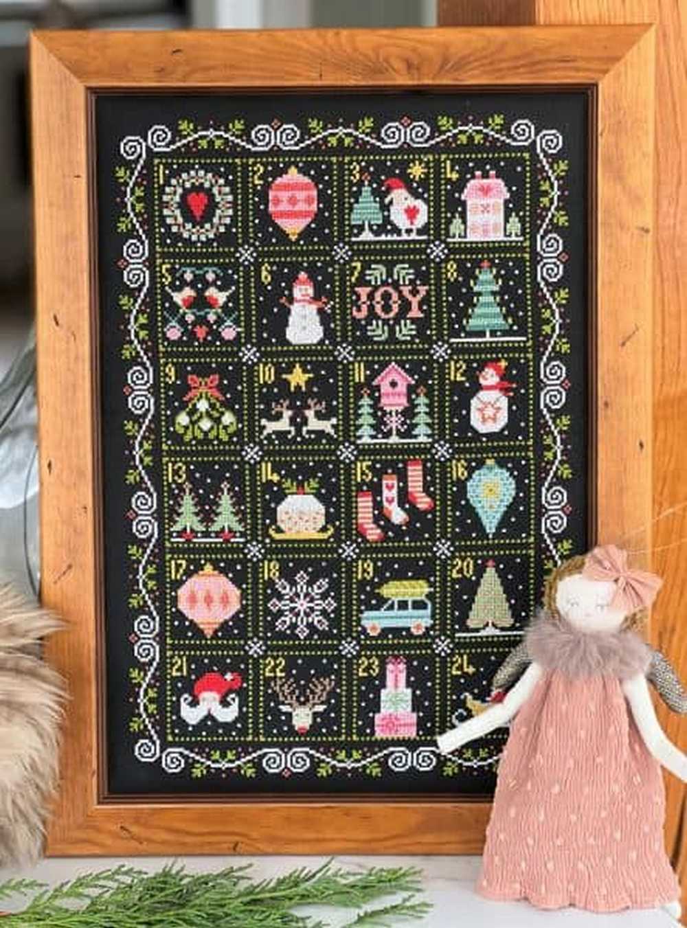 Winter Wonderland at Night Cross Stitch Kit Historical Sampler Co