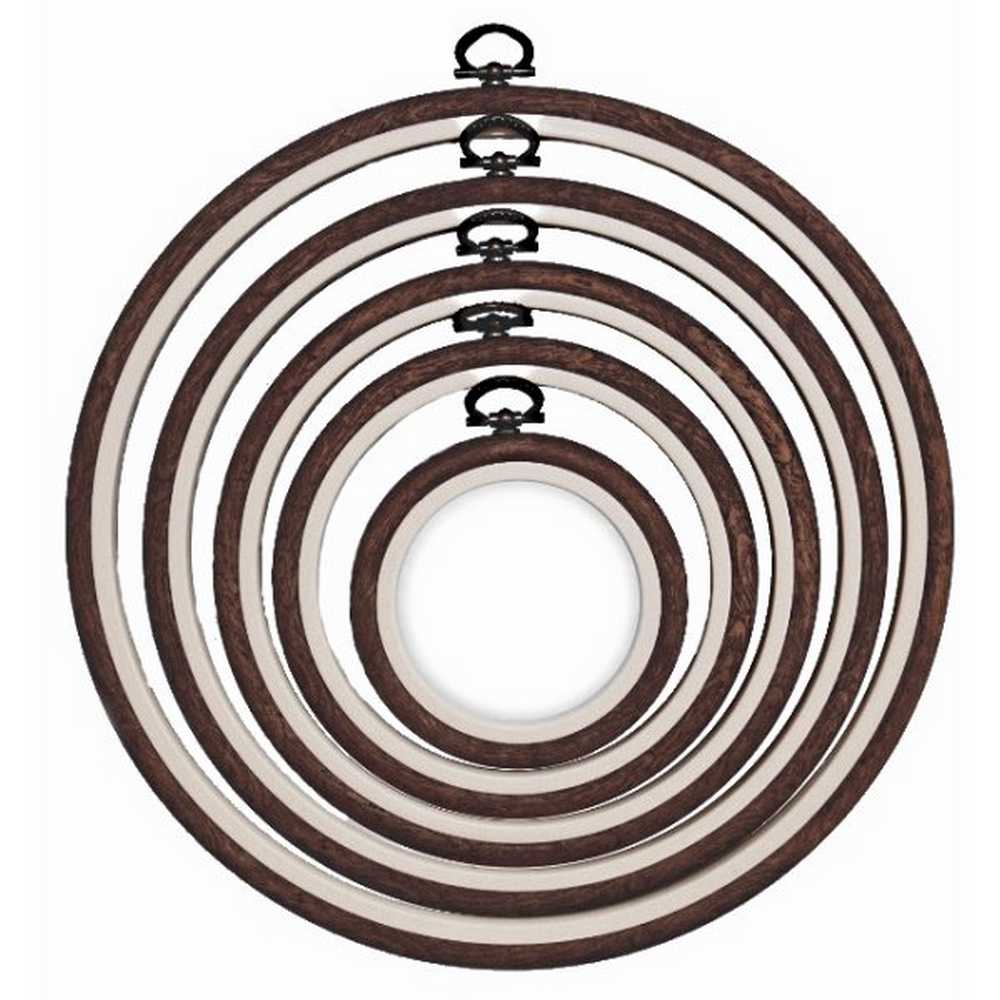 Nurge Flexi Hoop ROUND 24.5cm ( 9.6") Woodgrain