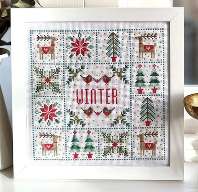 Winter Boxes Cross Stitch Kit Historical Sampler Co