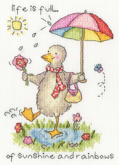 Sunshine & Rainbows Cross Stitch Kit ~ Bothy Threads
