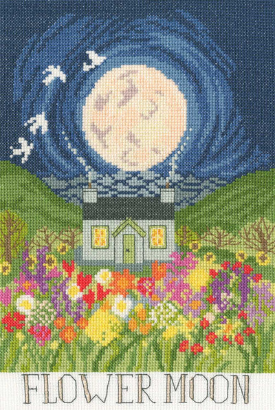 Flower Moon Cross Stitch Kit ~ Bothy Threads