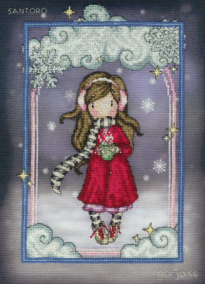 Gorjuss Snowflake Kisses Cross Stitch Kit ~ Bothy Threads