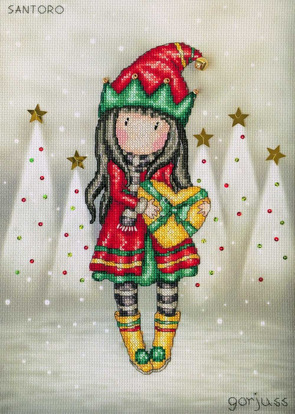 Jingle Belle Gorjuss Cross Stitch Kit ~ Bothy Threads