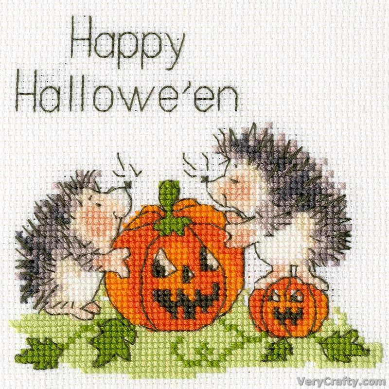 Jack O'Lantern Counted Cross Stitch Kit Bothy Threads Greetings Card