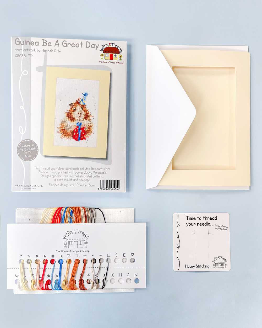 Guinea Be A Great Day Thread & Fabric/ Card Kit ~ Bothy Threads