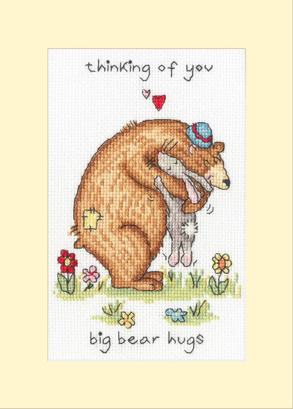 Big Bear Hugs Cross Stitch Kit ~ Bothy Threads
